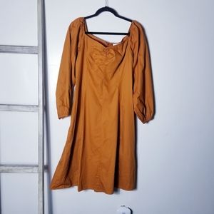 NWT WHO WHAT WEAR ORANGE DRESS SIZE MEDIUM
